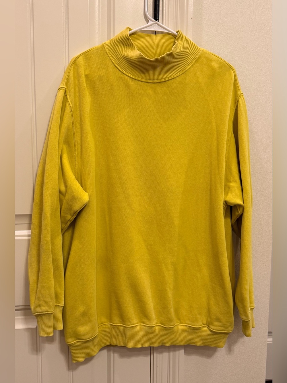 aerie Women's Yellow Mockneck Sweatshirt with Pockets